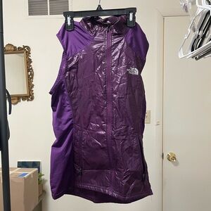 The North Face Women's Purple Zip-Up Hooded Vest